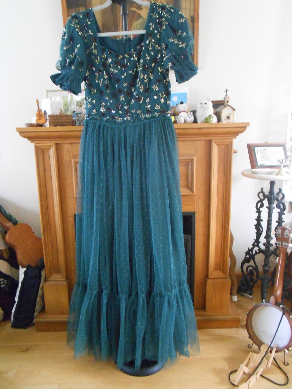 IVY CITY MAXI DRESS-ADARA IN GREEN COLOR-SIZE XS